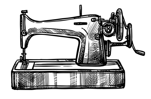 Vintage Sewing Machine Illustration